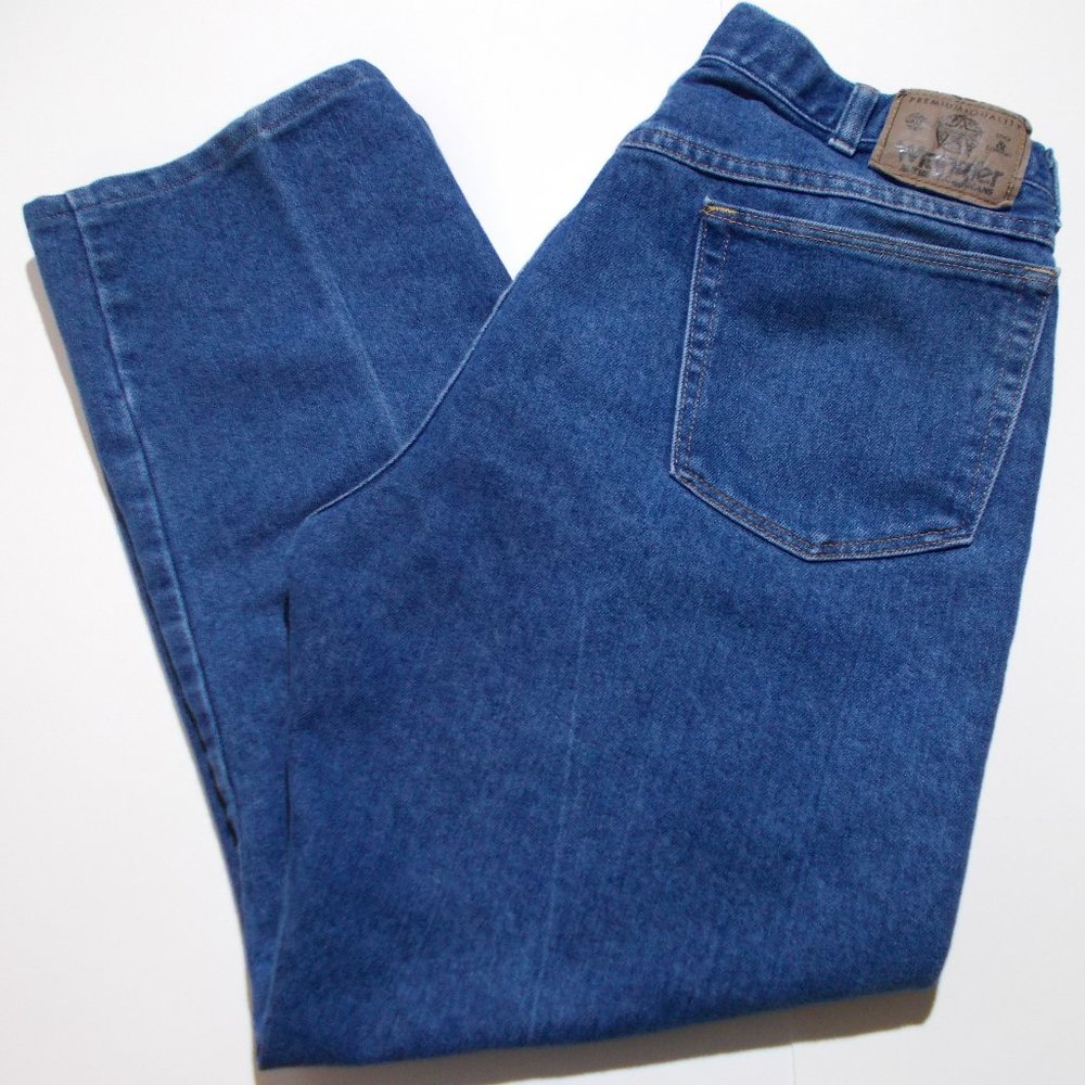 VTG Wrangler Authentic Men's Jeans Size 36 x 30 Blue EUC